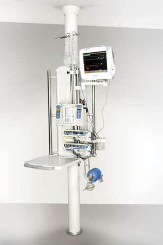 Braccio di distribuzione a soffitto - HU4-FFR - Hutz Medical - al suolo / per terapia intensiva