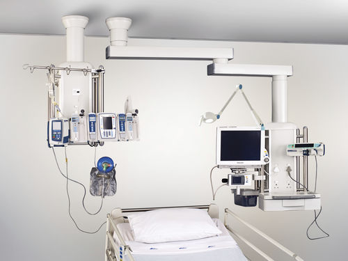 Braccio di distribuzione a soffitto - HU5-FT2-01 - Hutz Medical - per terapia intensiva / articolato