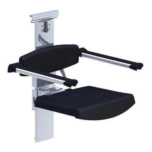 Sedile per doccia con schienale - 31-142-*-A - Profilo Smart LTD. - a muro / ad altezza regolabile / pieghevole
