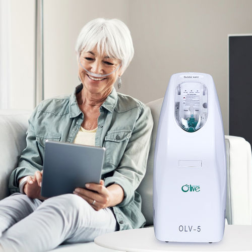 Concentratore di ossigeno medico - OLV-51 - Zhengzhou Olive Electronic Technology - con rotelle / compatto / a flusso continuo