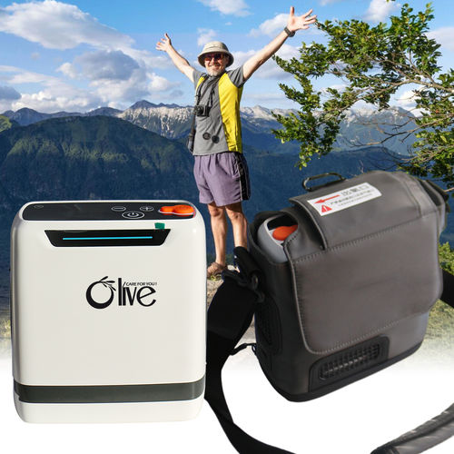 Concentratore di ossigeno medico - OLV-POC5 - Zhengzhou Olive Electronic Technology - portatile / a flusso continuo / ad alta purezza