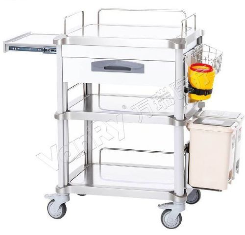 Carrello medico - E-34-1 - Hebei Vanry Medical Devices Co., Ltd. - per trattamenti / di stoccaggio / in acciaio inossidabile