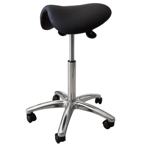 Sgabello per studio odontoiatrico - 620B - MHC TECHNOLOGY - ad altezza regolabile / a forma di sella / nero
