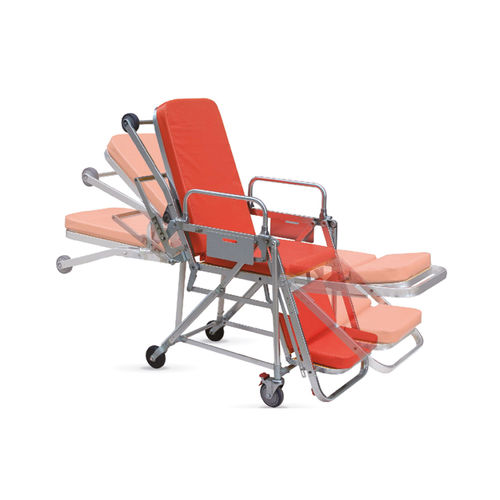 Barella con carrello per ambulanze - AST-02 - Medi Waves - manuale / ad altezza regolabile / pieghevole