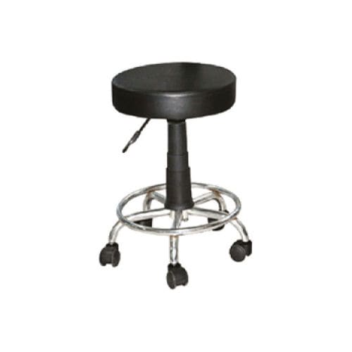 Sgabello per struttura sanitaria - HWE-03 - Medi Waves - pneumatico / con rotelle / in acciaio inossidabile