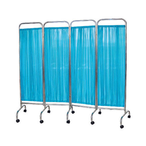 Paravento medicale pieghevole - HWE-10 - Medi Waves - con rotelle / 4 pannelli / con tendina