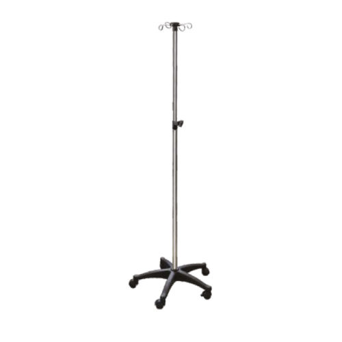Asta portaflebo con rotelle - HWE-23 - Medi Waves - 4 ganci / ad altezza regolabile