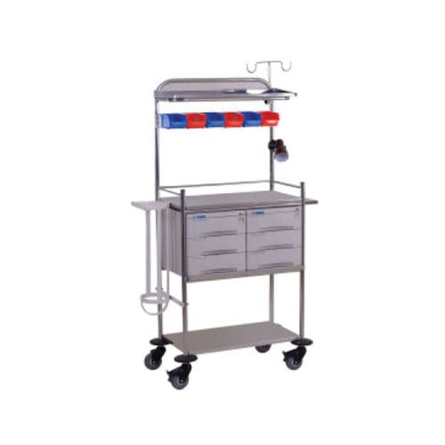 Carrello medico - HWE-38 - Medi Waves - per uso generale / di stoccaggio / con portabombola di ossigeno