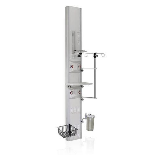 Trave testaletto a muro - NTC500 - AMCAREMED TECHNOLOGY - verticale / per reparto di terapia intensiva / per camera di degenza