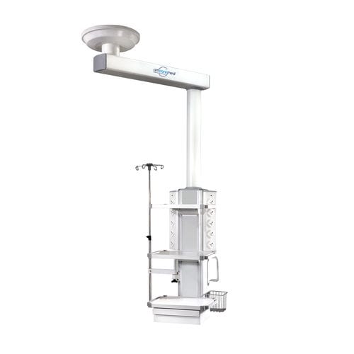 Braccio di distribuzione a soffitto - EX100 - AMCAREMED TECHNOLOGY - per sala operatoria / articolato / semplice