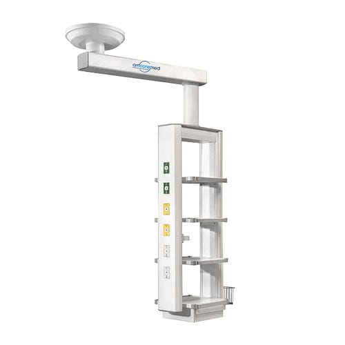 Braccio di distribuzione a soffitto - MF-S-800 - AMCAREMED TECHNOLOGY - per sala operatoria / per endoscopia / semplice