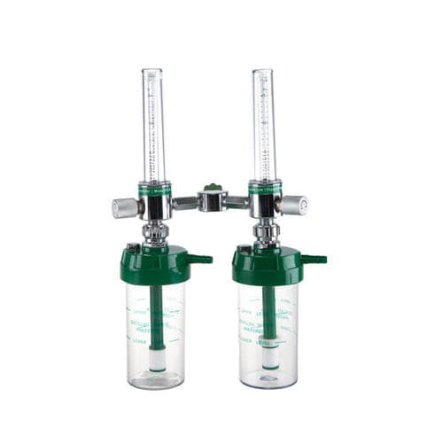 Flussometro doppio - FL-DB-OG - AMCAREMED TECHNOLOGY - di ossigeno / d'aria / per ospedali