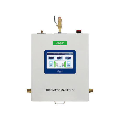 Collettore per gas medicali - AM-200DX - AMCAREMED TECHNOLOGY - automatico / di alimentazione / di sicurezza