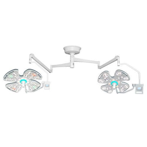 Lampada scialitica a soffitto - AM-F series - AMCAREMED TECHNOLOGY - LED / per sala operatoria / 2 bracci