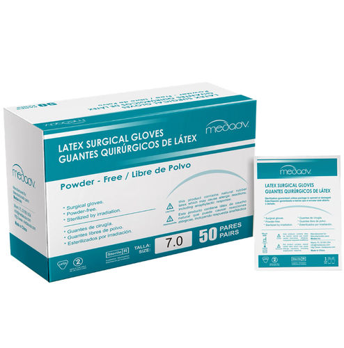 Guanto in lattice - MEDAS INC - per chirurgia / scatola da 50 pezzi