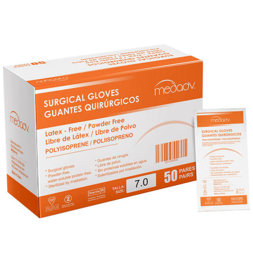 Guanto in poliisoprene - MEDAS INC - per chirurgia / scatola da 50 pezzi