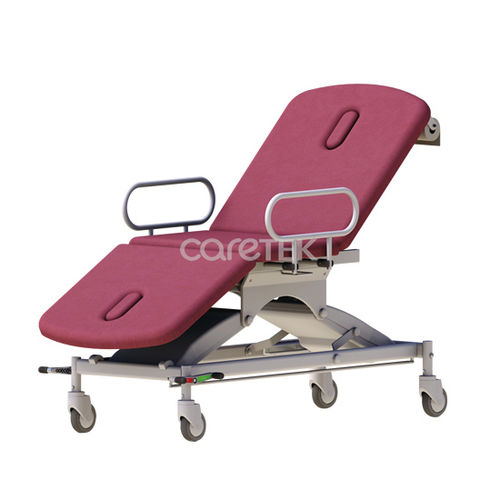 Lettino da visita manuale - PE320 - Caretek Medical - ad altezza regolabile / con rotelle / a 3 sezioni