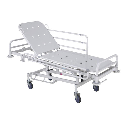 Barella con carrello da trasporto - MS02 - Caretek Medical - manuale / con schienale regolabile / a 2 sezioni