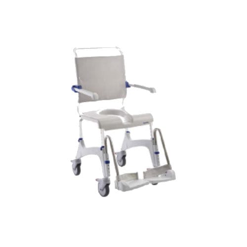 Sedia da doccia con braccioli - 7.10.900 - Caretek Medical - con rotelle / con poggiapiedi / con apertura igienica