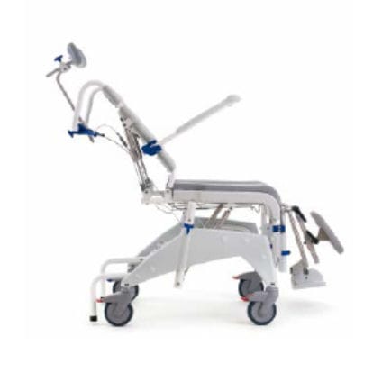 Sedia da doccia con schienale alto - Ocean D-VIP - Caretek Medical - con braccioli / con rotelle / con poggiapiedi