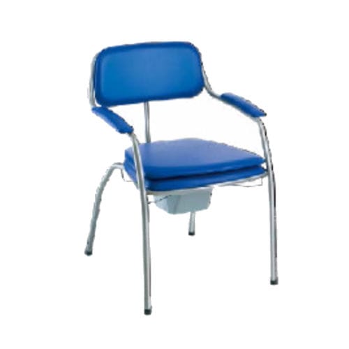 Sedia da toilette con braccioli - H450 - Caretek Medical - con secchio / con apertura igienica
