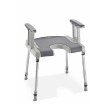 Sgabello da doccia con braccioli - 1532660 - Caretek Medical - senza schienale / con apertura igienica / comoda