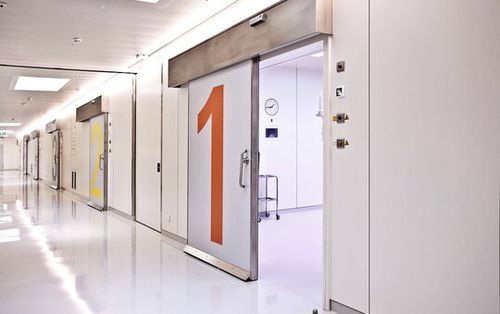 Porta di protezione - CLEAN K1-A T30 RS  - record portes automatiques - per ospedale / scorrevole / ermetica
