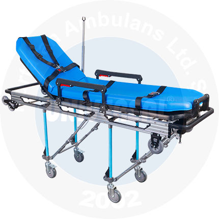 Barella con carrello da trasporto - KS001 - KURTARAN AMBULANS - per ambulanze / manuale / ad altezza regolabile