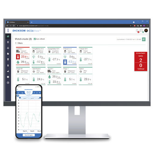 Applicazione web di analisi - Dickson - di controllo / di monitoraggio / medica