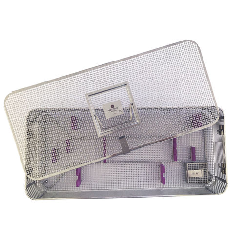 Cestello di sterilizzazione per strumenti - D200 160 504 - Delmont imaging - in acciaio inossidabile / con griglia / autoclavabile