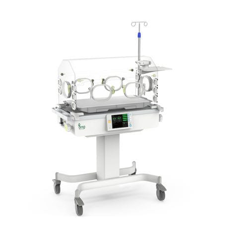 Incubatrice neonatale con rotelle - EcoLa2000 - BNG MEDICAL INSTRUMENTS - con monitor / con 6 finestre operative