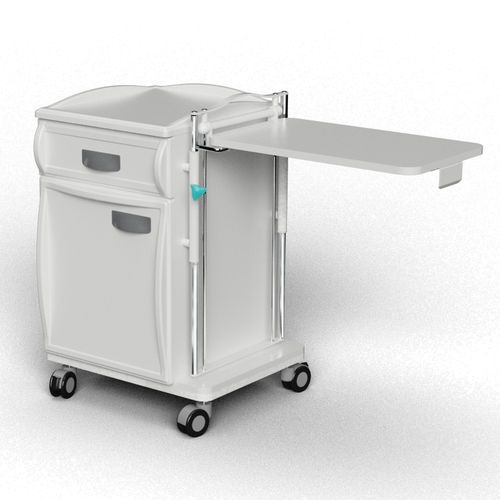 Comodino con rotelle - DA 1021 - Trinodal - con tavolino servitore / con armadietto