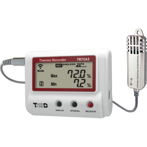 Registratore di dati di temperatura - TR72A2-S - T&D Corporation - di umidità / da laboratorio / per produzioni farmaceutiche