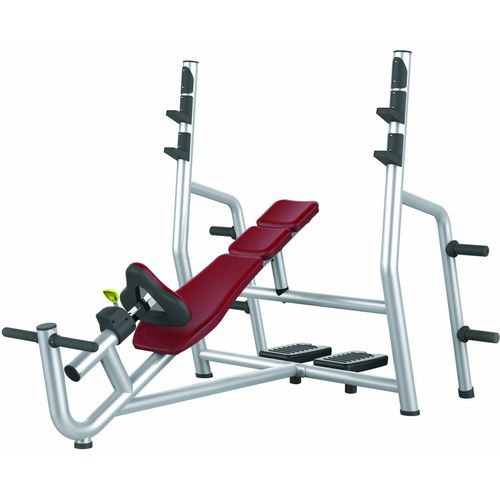 Panca per esercizi muscolari inclinata - 470269-1 - Care Fitness - con rastrelliera per bilancieri