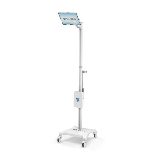 Carrello per telemedicina per videoconferenza - S4 - Tryten Technologies - ad altezza regolabile / sicuro / con touch screen