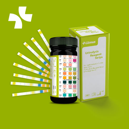 Striscia analitica per analisi di urina - Litmus Medical Supply - per cetonuria / di ematuria / di proteine