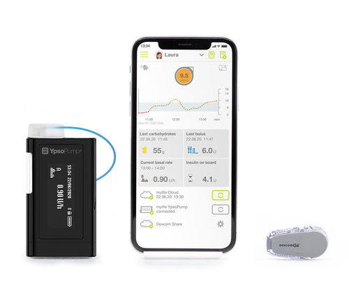 Pompa di insulina con connessione wireless - mylife YpsoPump - MyLife - con touch screen