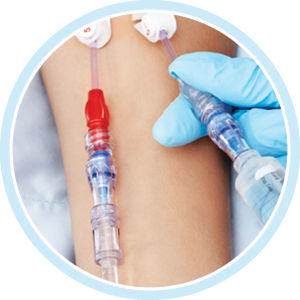 Connettore per perfusione con valvola emostatica - Neutron&reg; - ICU Medical - diritto