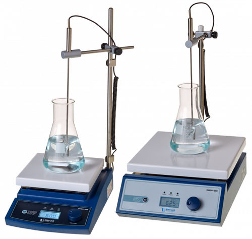 Agitatore di laboratorio ad asta - DMSH series - EMCLAB Instruments GmbH - digitale / da banco / con piastra riscaldante