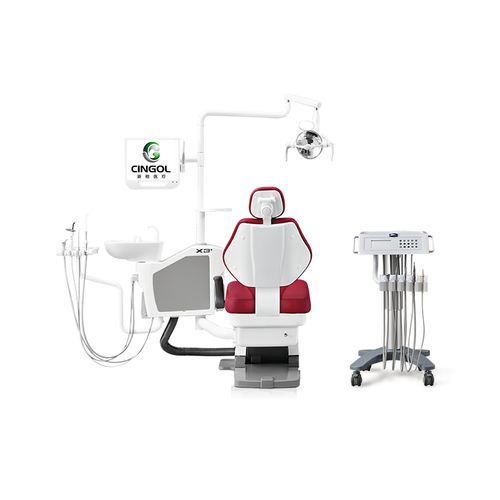 Riunito odontoiatrico con monitor - X3+ CART  - Foshan Cingol Medical Instrument Co.,Ltd - con portastrumenti / con illuminazione LED