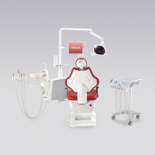 Riunito odontoiatrico con monitor - X3 Cart 2020 - Foshan Cingol Medical Instrument Co.,Ltd - con portastrumenti / con illuminazione LED