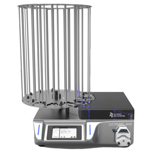 Dispensatore di terreni da laboratorio - DISTRIWEL 440® - Alliance Bio Expertise - per coltura cellulare / per piastre di Petri / da banco
