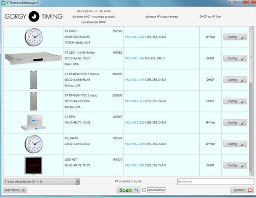 Software di gestione - GTNetworkManager2 - Gorgy Timing SAS - di sincronizzazione dell'ora / per ospedale / Windows