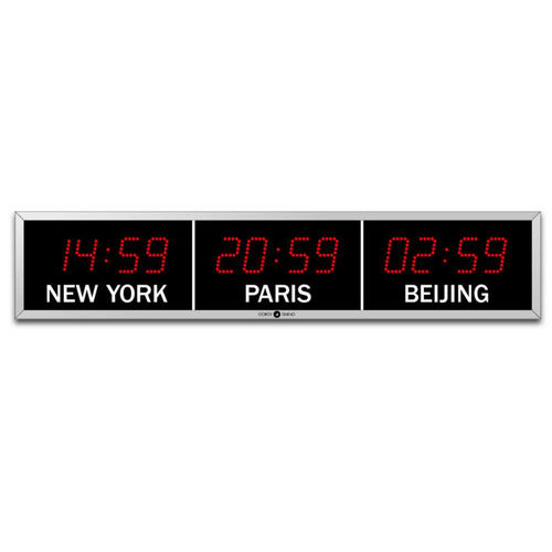Orologio digitale - LEDI®WORLD 7 - Gorgy Timing SAS - per struttura sanitaria / di sincronizzazione