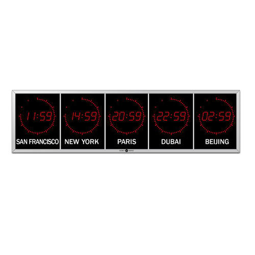 Orologio digitale - LEDI® WORLD 5.60 reverso - Gorgy Timing SAS - per struttura sanitaria / di sincronizzazione