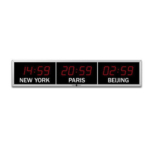 Orologio digitale - LEDI® WORLD 7 reverso - Gorgy Timing SAS - per struttura sanitaria / di sincronizzazione