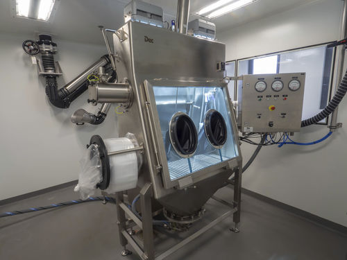 Isolatore per svuotamento fusto - Isotube - Dec Group - di contenimento / da terra / glovebox