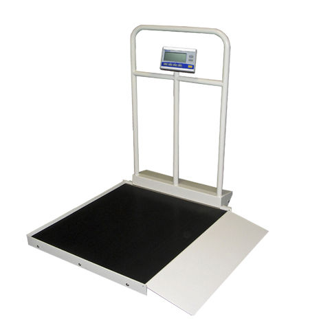Piattaforma di pesatura elettronica - MX450 - Befour, Inc - per sedie a rotelle / con calcolo dell'IMC / con sbarra di sicurezza