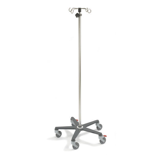 Asta portaflebo con rotelle - 12.041.01 - TechniCare - 4 ganci / per letto / per tavolo operatorio