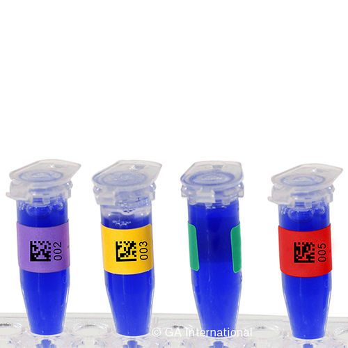 Etichetta per provette criogeniche - Cryo-LazrTAG™ - GA International - per provette PCR / per surgelati / criogenica